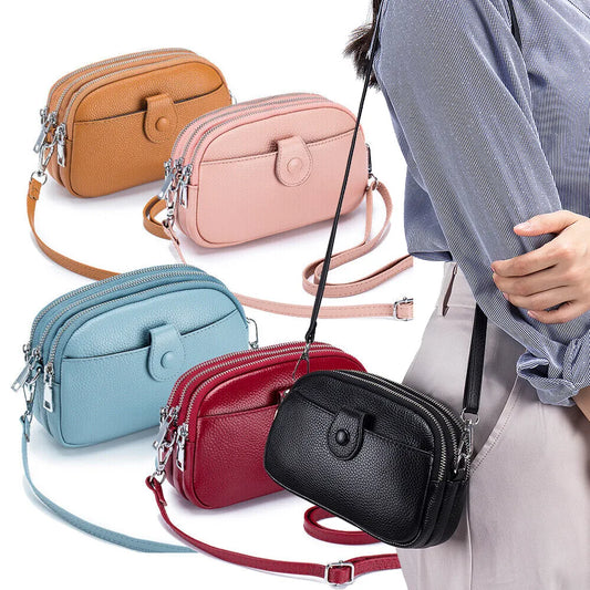 NONECN Women's Crossbody Bag PU Leather Wallet Zipper