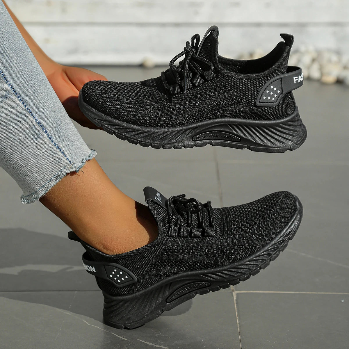 Women Casual Sneaker Fly Weave Upper Fashion Shoes