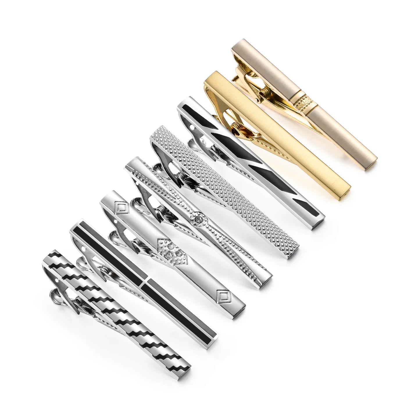 Tie Clips Set With Gift Box For Wedding Gifts Cufflinks