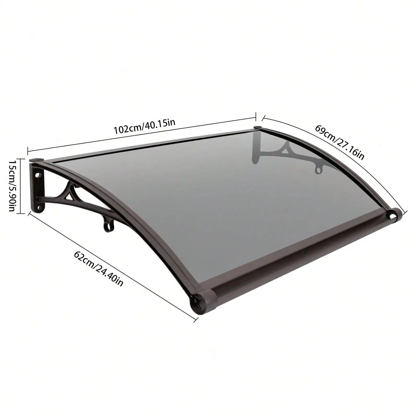 Front Door Overhang Awning Patio Canopy All Weather UV Protection