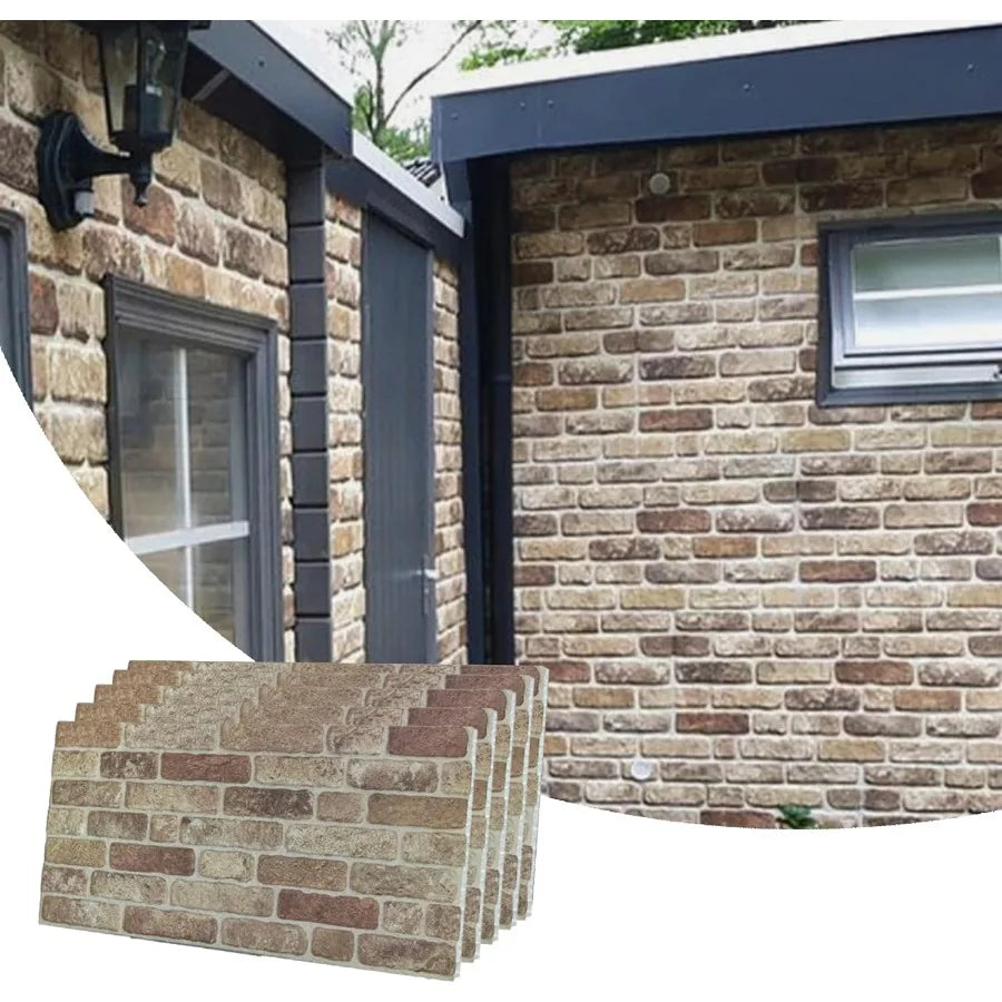 3D Faux Brick Wall Panels Cladding Styrofoam Living Room
