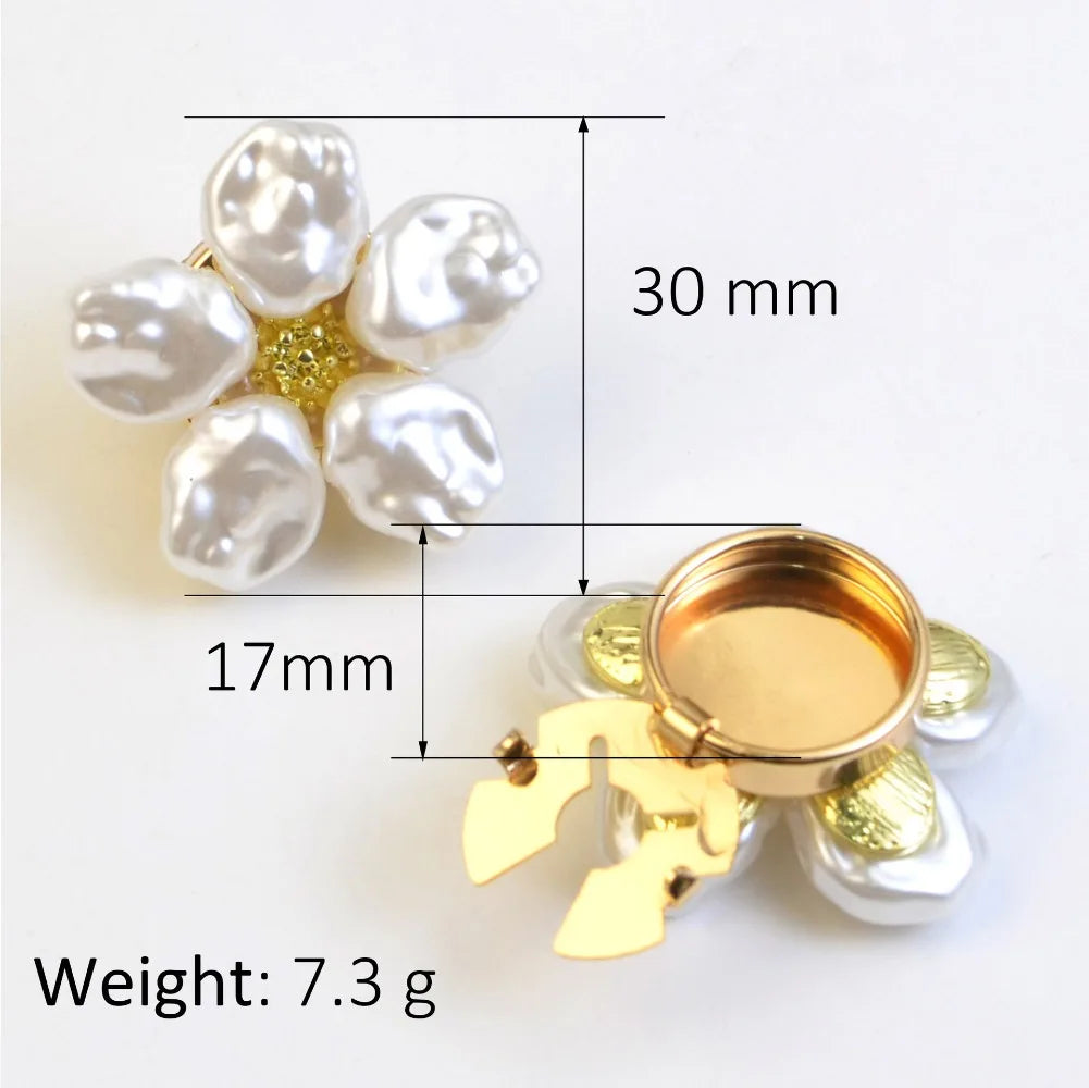 Fashion Alloy Pearl Button Covers For Shirt Cuffs Elegant Accessories