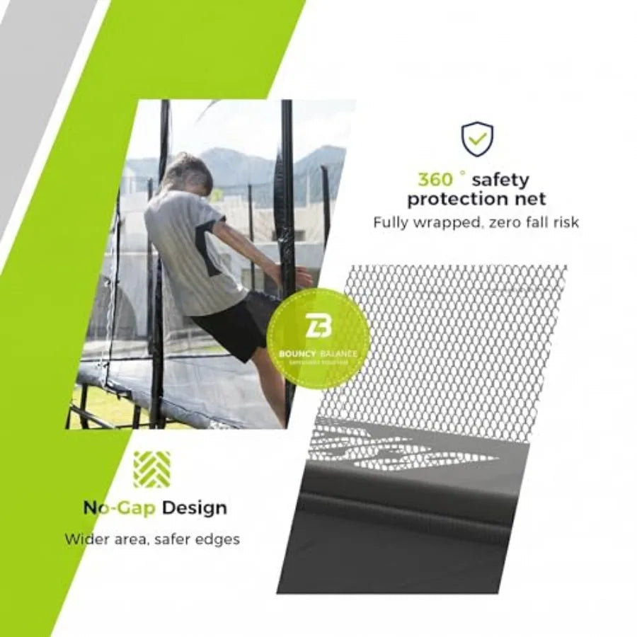Outdoor Rectangle Trampoline For Gymnastics 2200Lbs Capacity