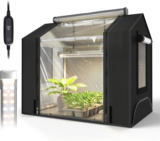 Indoor Greenhouse With Grow Light Mini Grow Tent Seed Starting