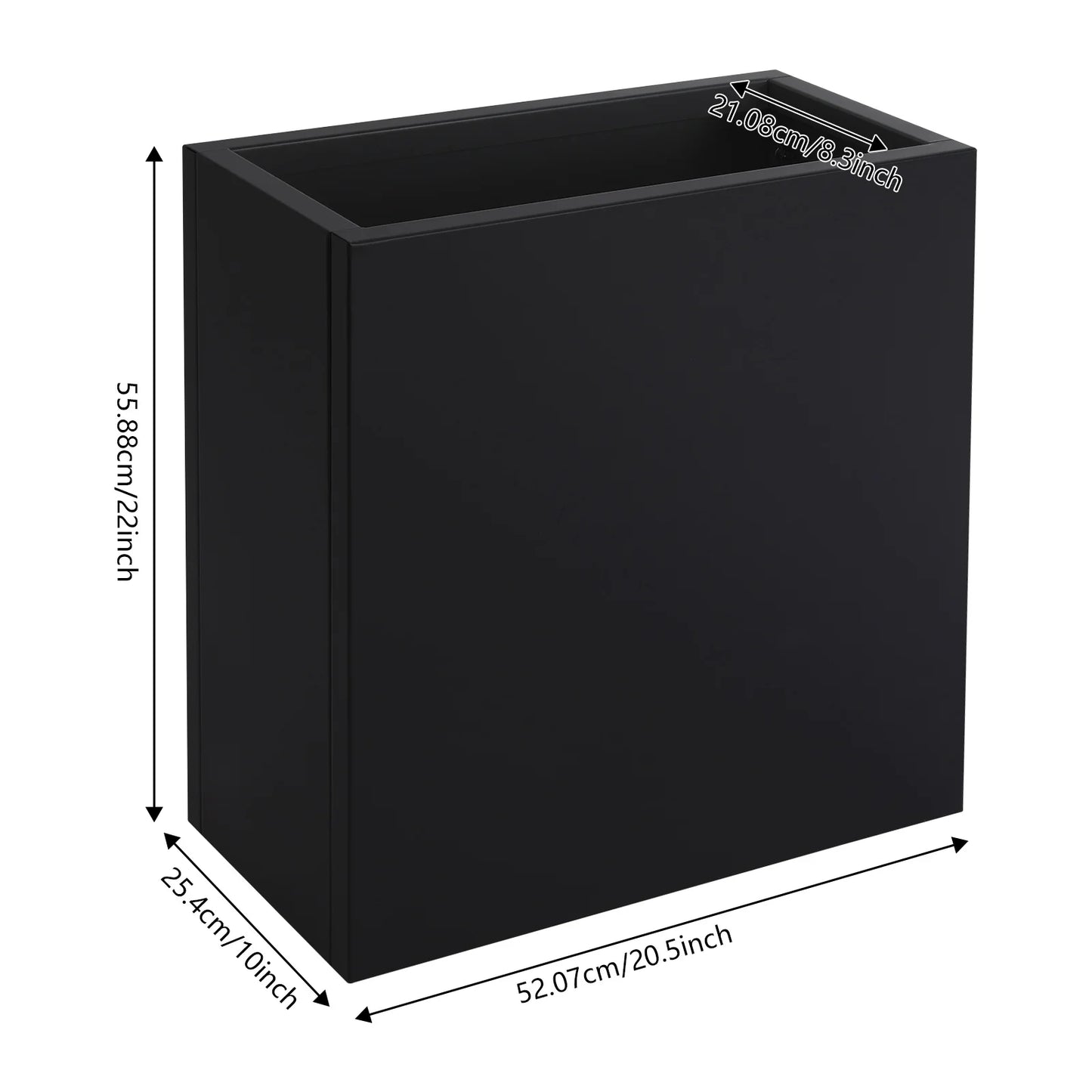 Rectangular Steel Flower Planter Box for Gardens and Patios