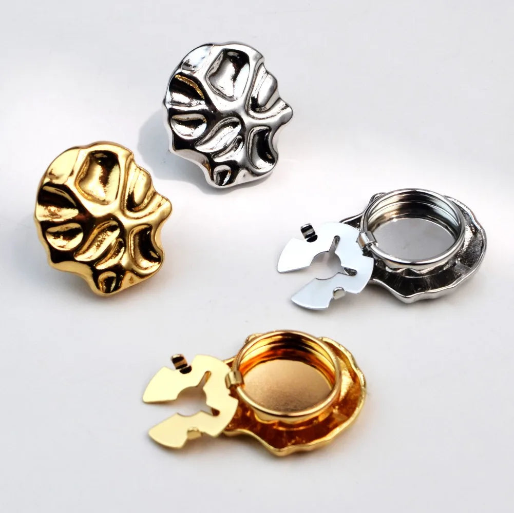 Fashion Metal Button Covers For Shirt Cufflinks Unisex Accessories
