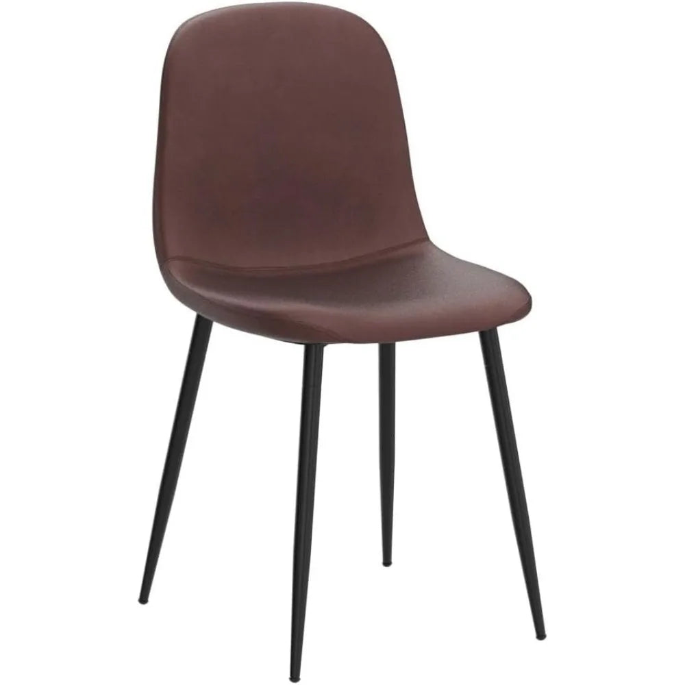 ZHUOTING Modern Dining Chairs Set of 4 Faux Leather Upholstered Seats