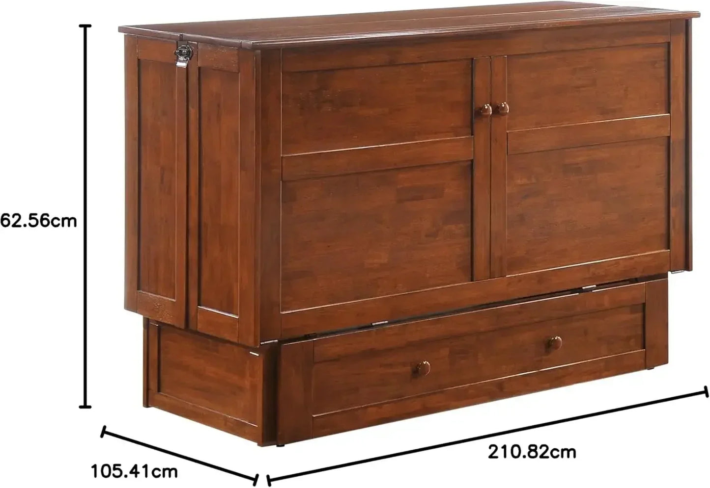 Murphy Cabinet Bed With Mattress Wood Frame
