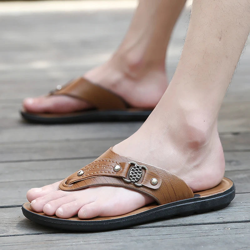 Men's Flip Flops Summer Slippers Outdoor Beach Shoes Comfortable