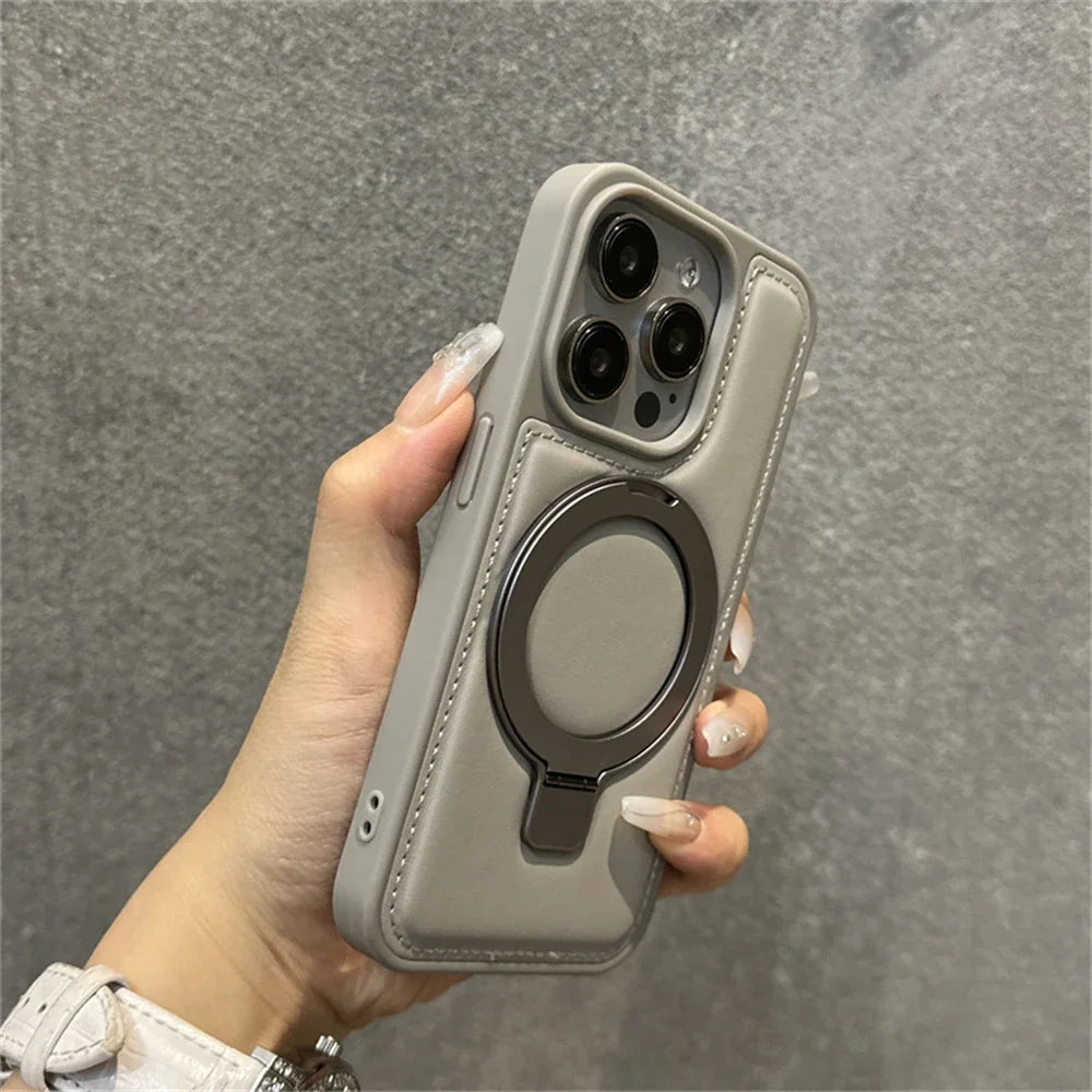 NONED Ring Stand Magnetic Case for iPhone 16 Pro Max