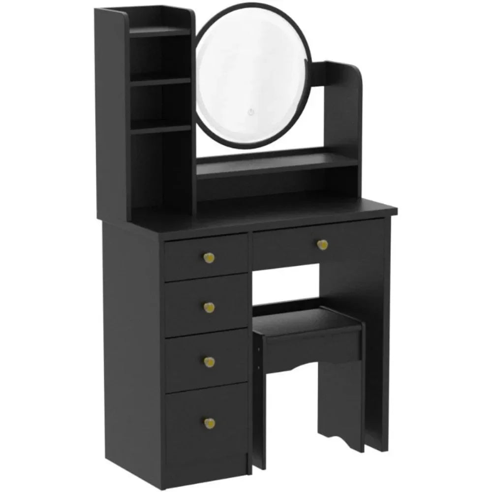 Angduo Makeup Vanity Set with Dresser Mirror and Stool
