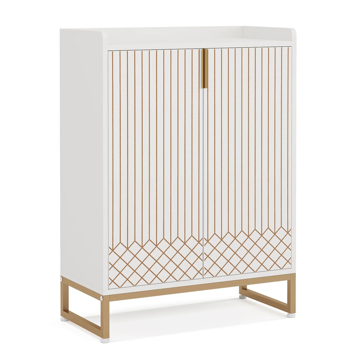 Tribesigns 5-Tier Shoe Cabinet With Doors