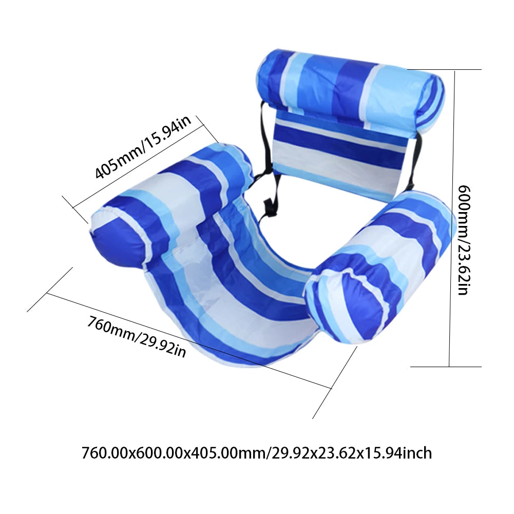 APWIKOGER PVC Inflatable Pool Float Lounger Hammock Chair