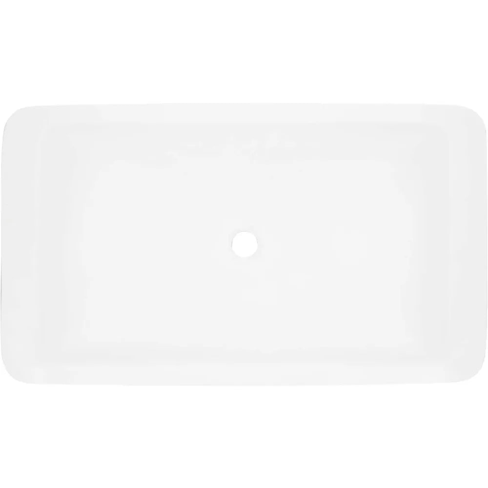 Alanna Resin Vessel Bathroom Sink Rectangular Design