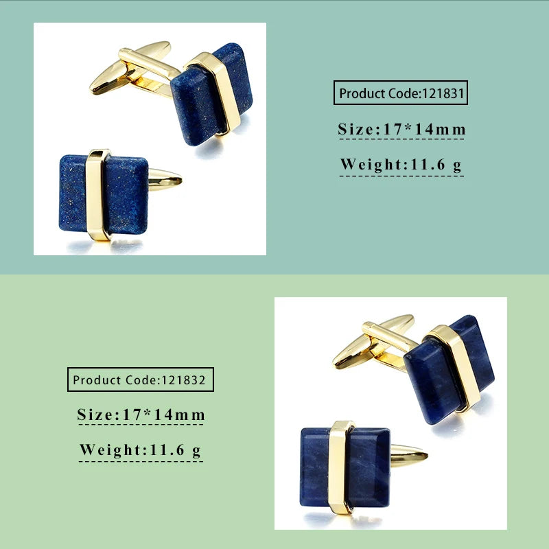 HAWSON Stone Cufflinks For Mens Shirt Luxury Jewelry
