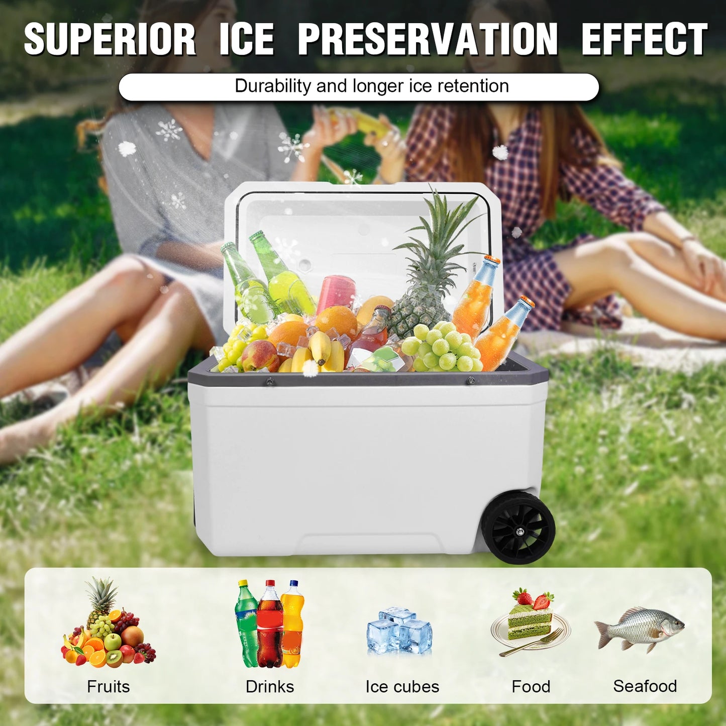 NovaSphere Wheeled Hard Shell Cooler for Beach Camping