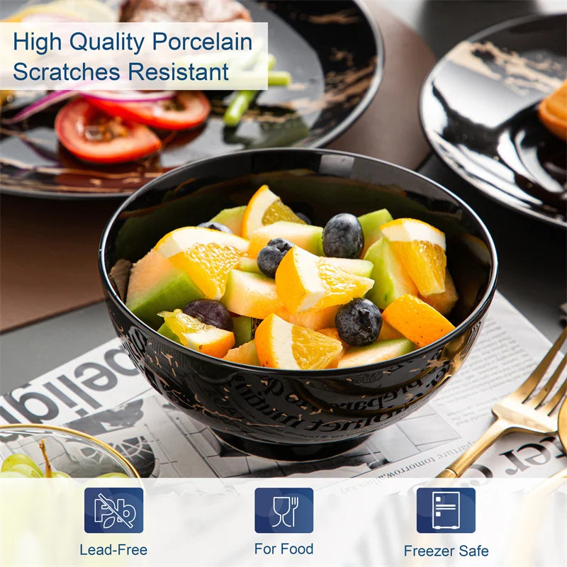 Porcelain Dinnerware Set With Plates Bowls And Coffee Cups
