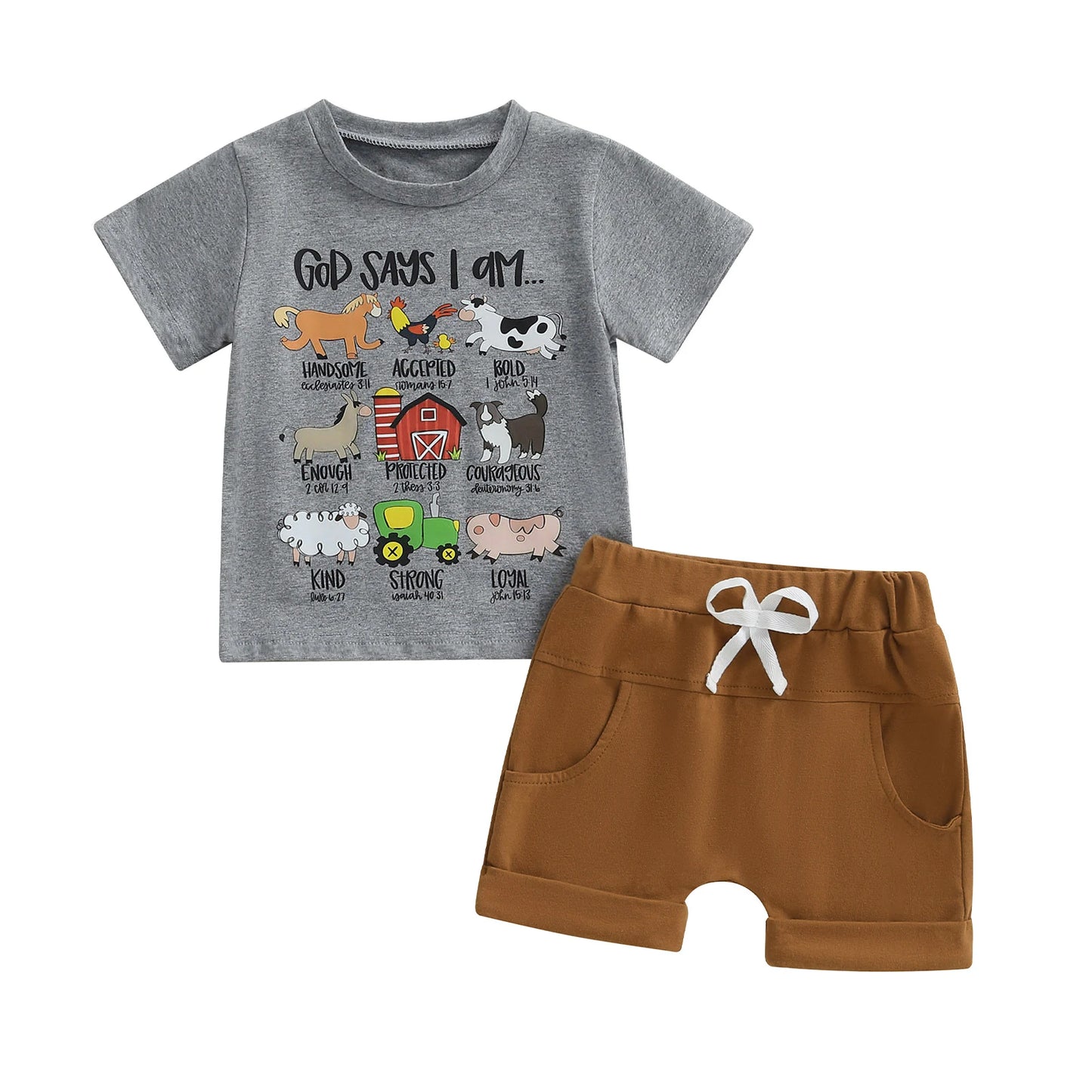 NONECN Jungle Safari Toddler 2-Piece Set