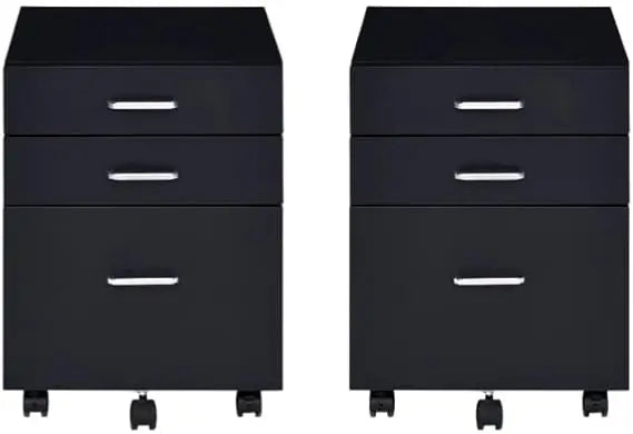 3-Drawer File Cabinet With Wheels for Home Office Storage