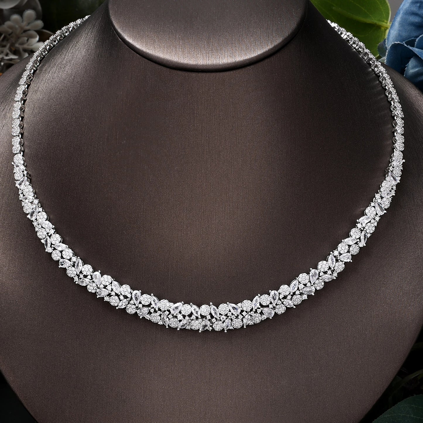 4-Piece Bridal Jewelry Set For Women With Cubic Zirconia