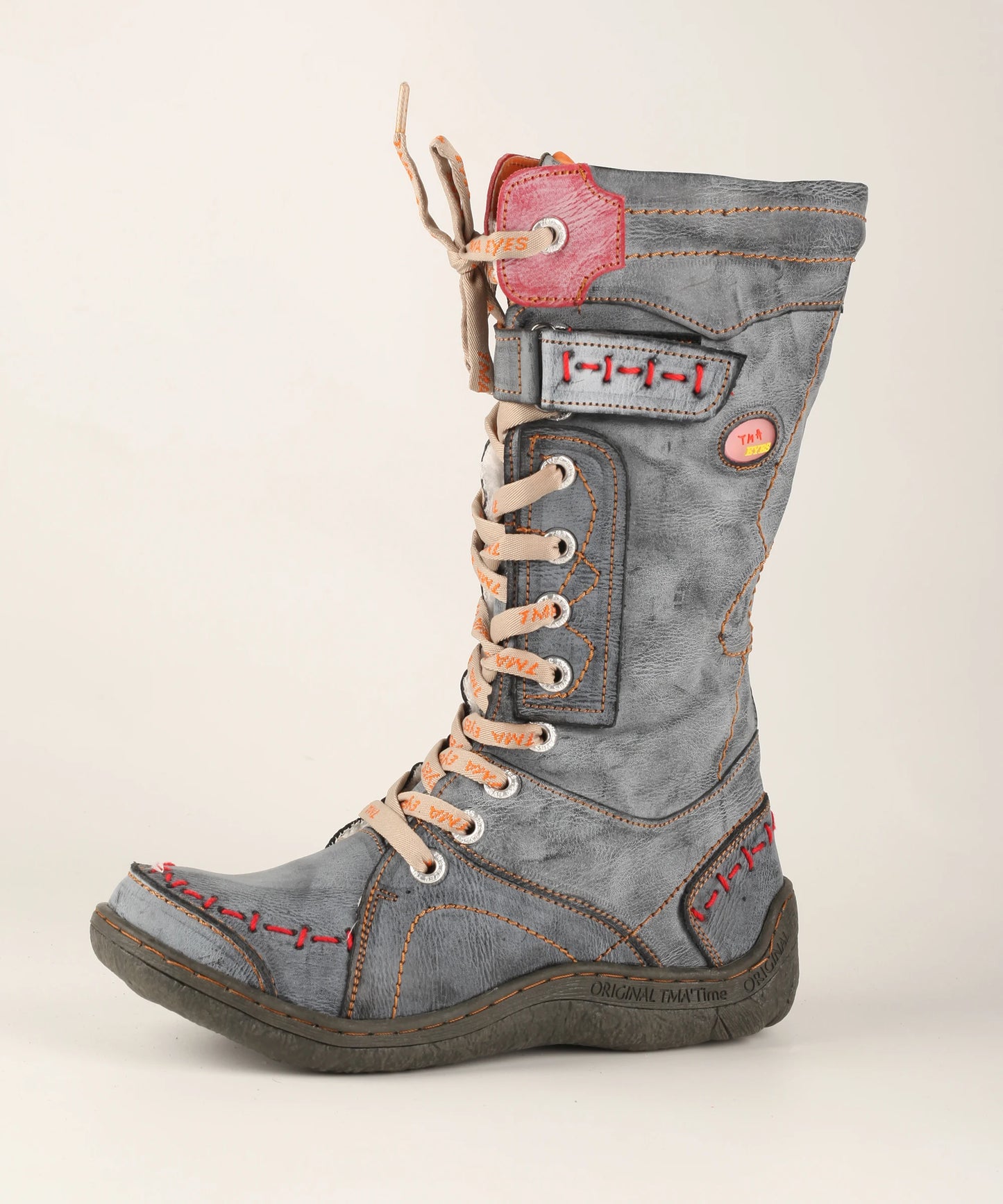 TMA EYES Warm Leather Boots For Women Hand Stitching