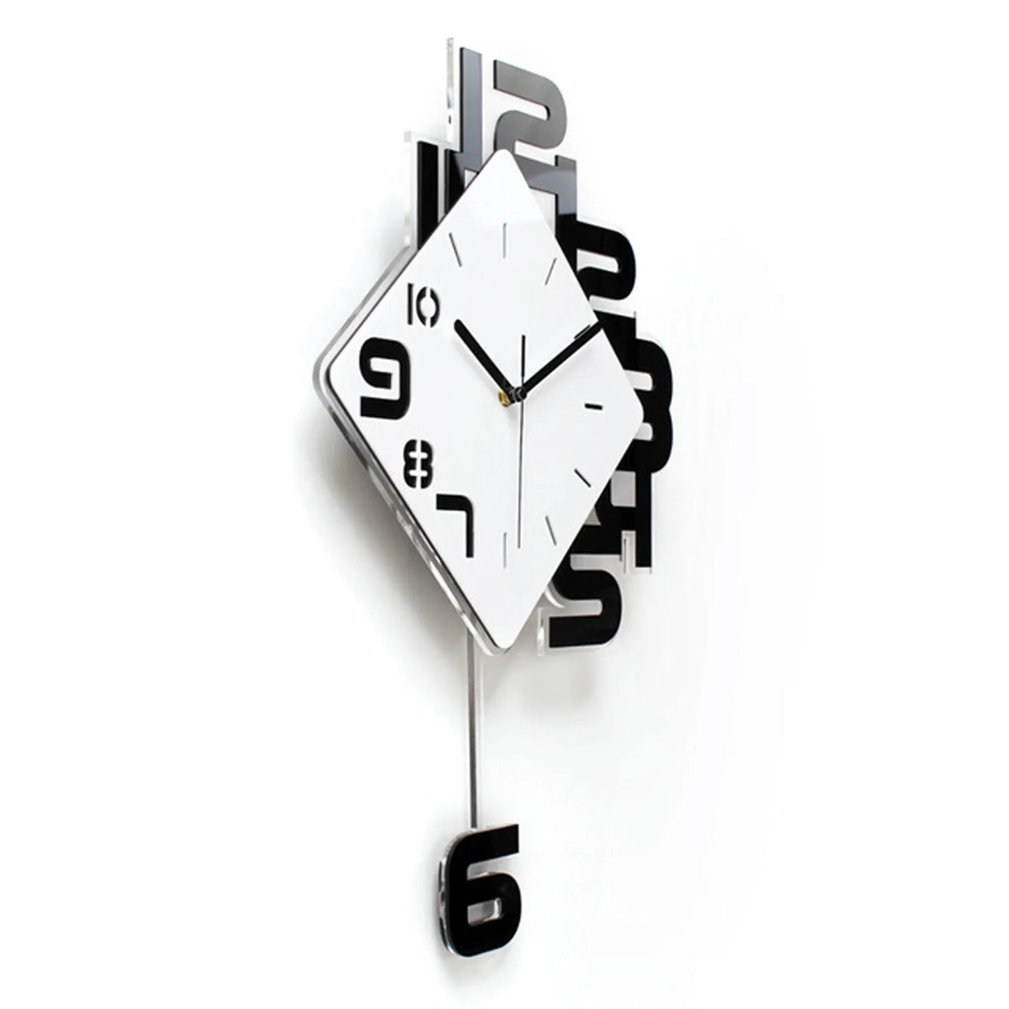 Silent Pendulum Wall Clock Nordic Style