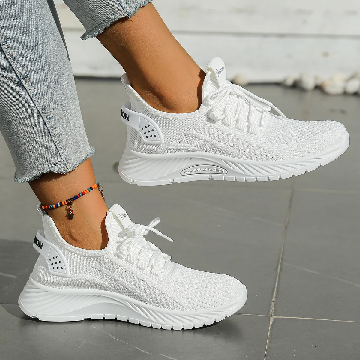 Women Casual Sneaker Fly Weave Upper Fashion Shoes