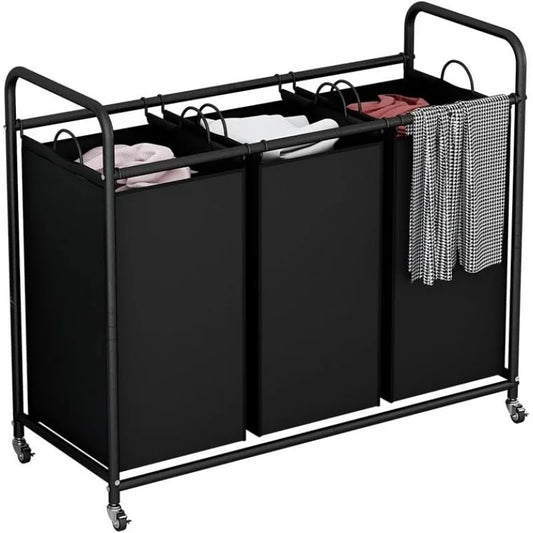 Generic Laundry Trolley Sorter Cart With 3 Removable Bags