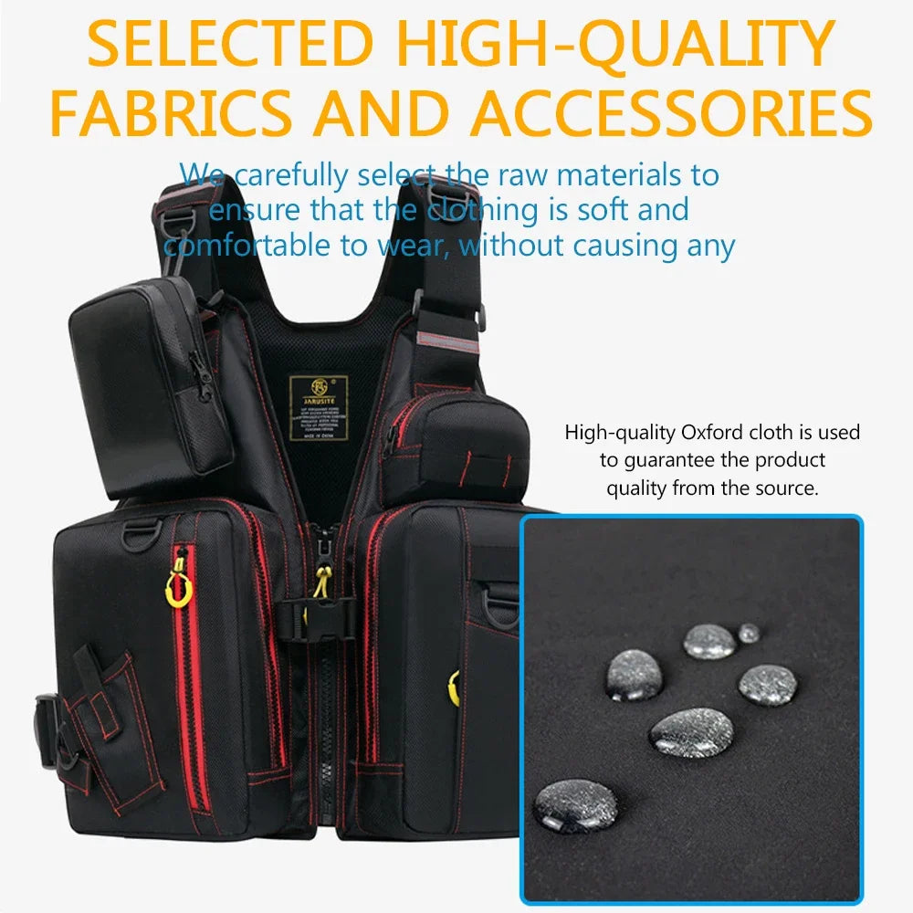 NONECN Outdoor Fishing Life Jacket Vest With Pockets For Safety