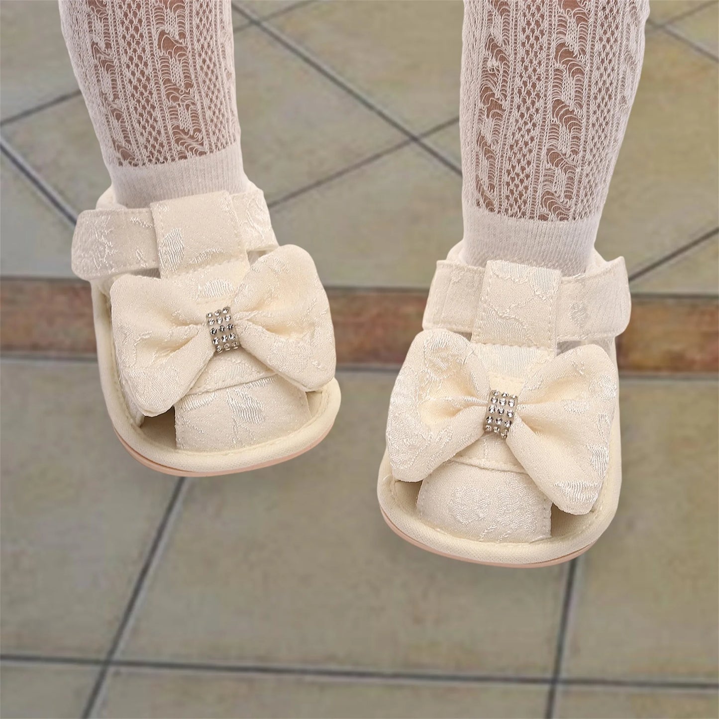 Cute Baby Sandals With Bow Detail Non-Slip Sole