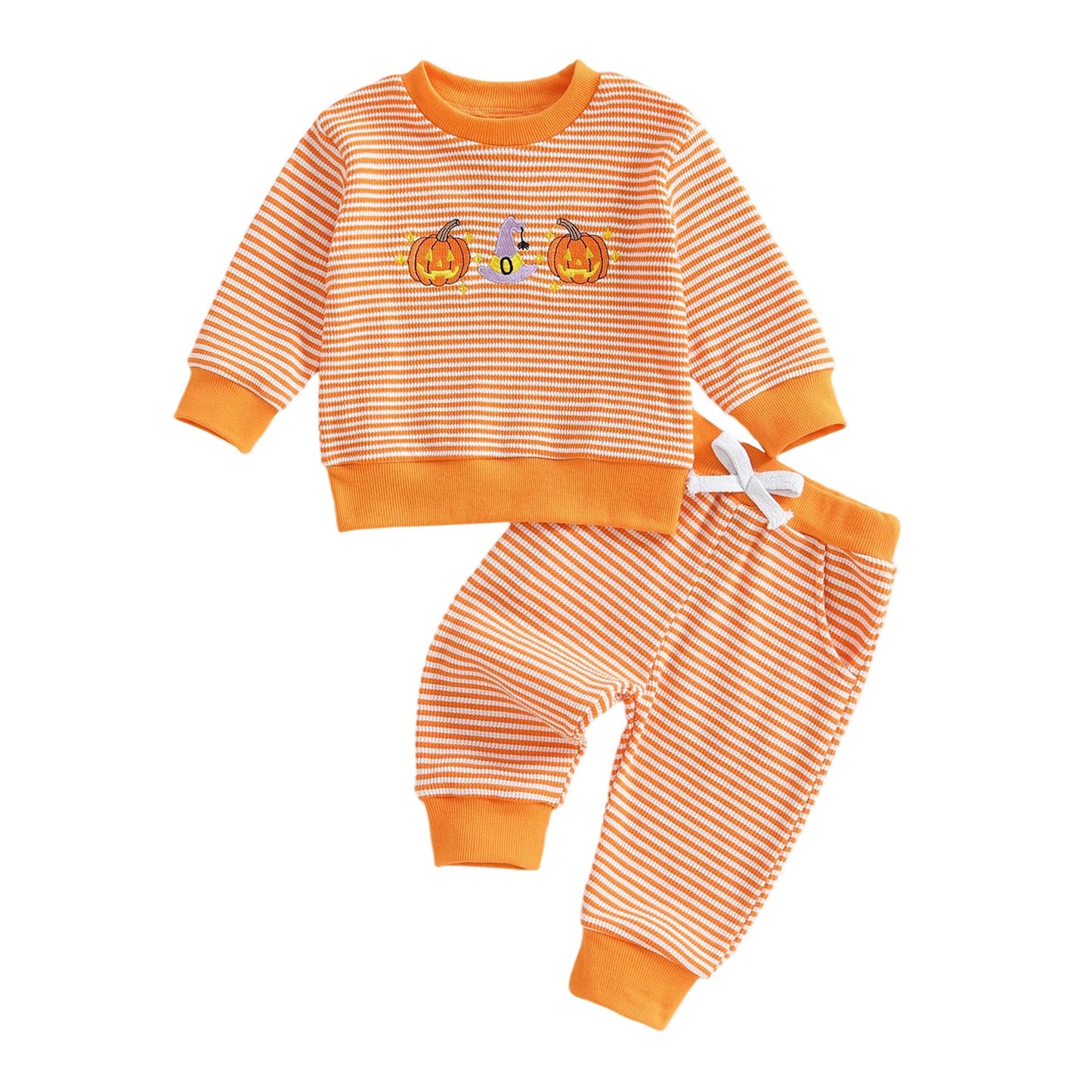 Toddler Halloween Ghost Print Hoodie and Jogger Set
