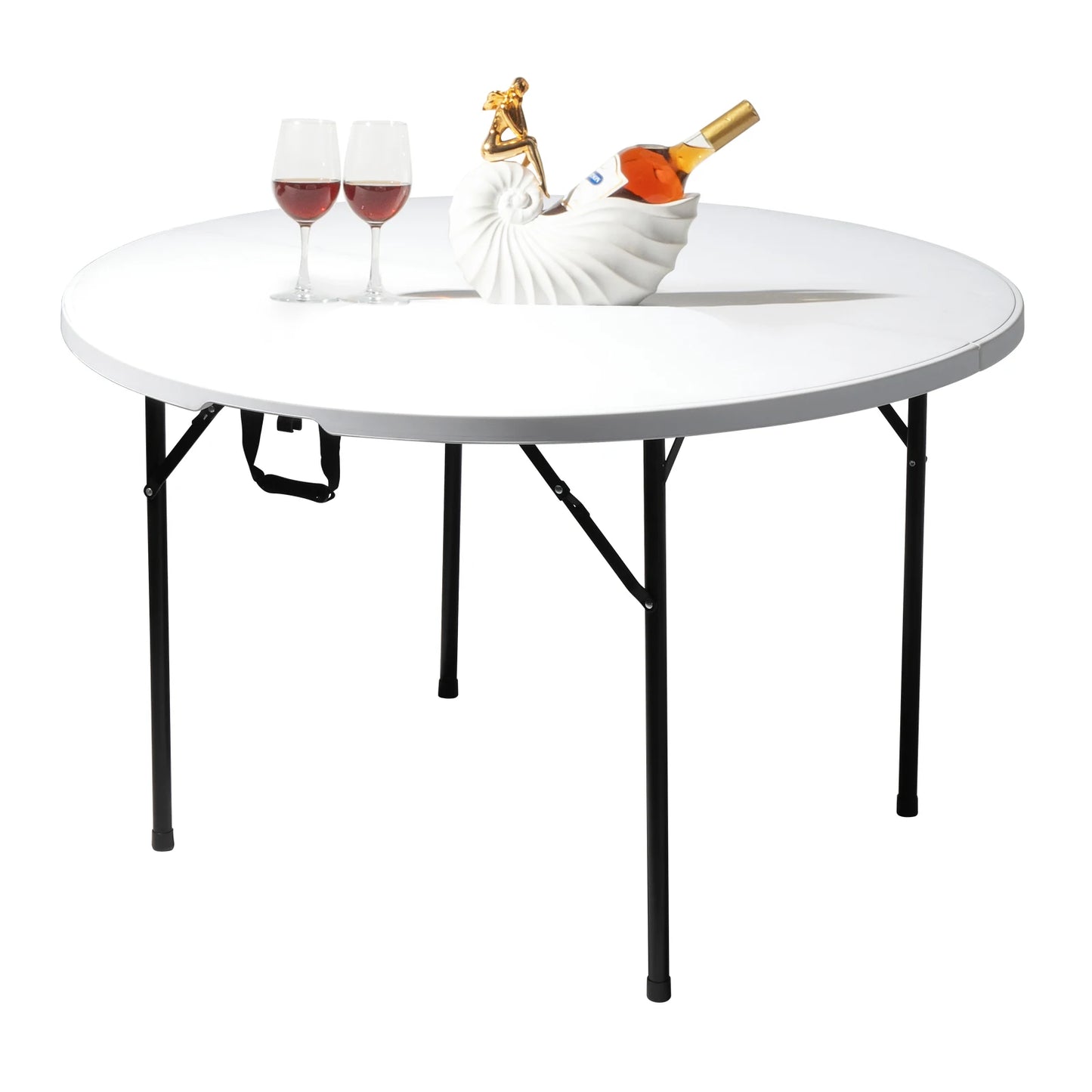 Hign-concerned Round Folding Outdoor Utility Table HDPE