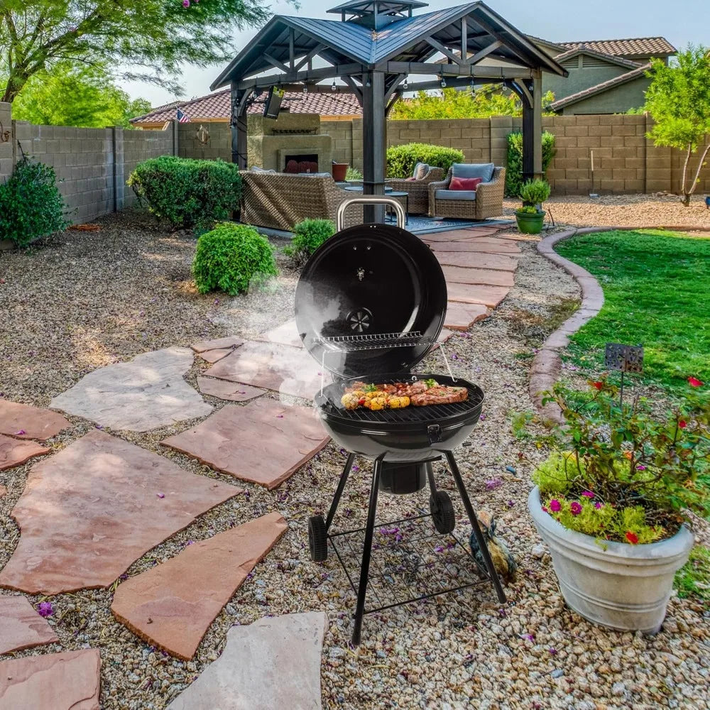 Grill Boss Charcoal Kettle Grill Portable Cooking Area