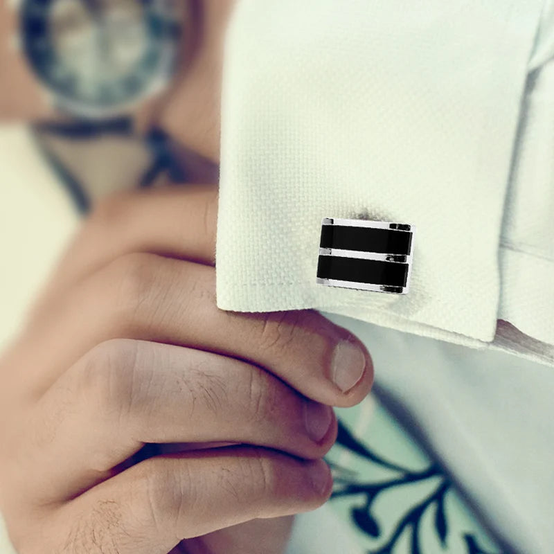 HAWSON Stone Cufflinks For Mens Shirt Luxury Jewelry