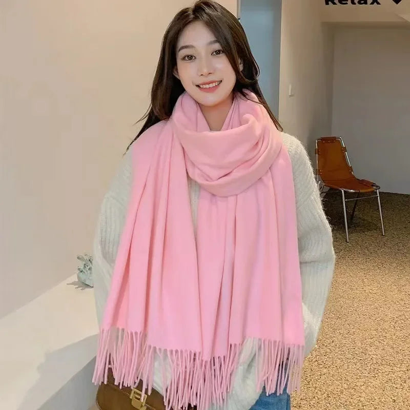 NONECN Women's Winter Scarf Polyester Warm Outdoor Accessory