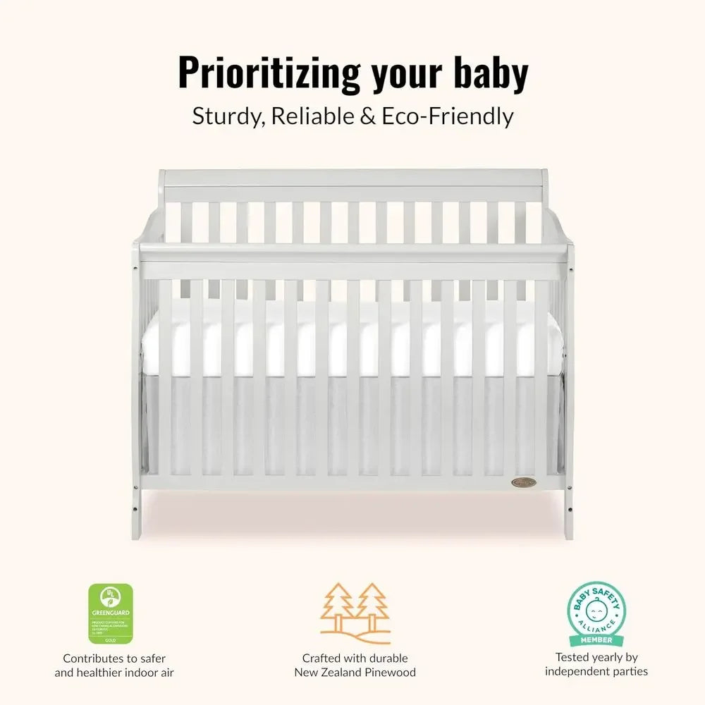 Convertible Crib With Multiple Mattress Settings Greenguard Gold Certified