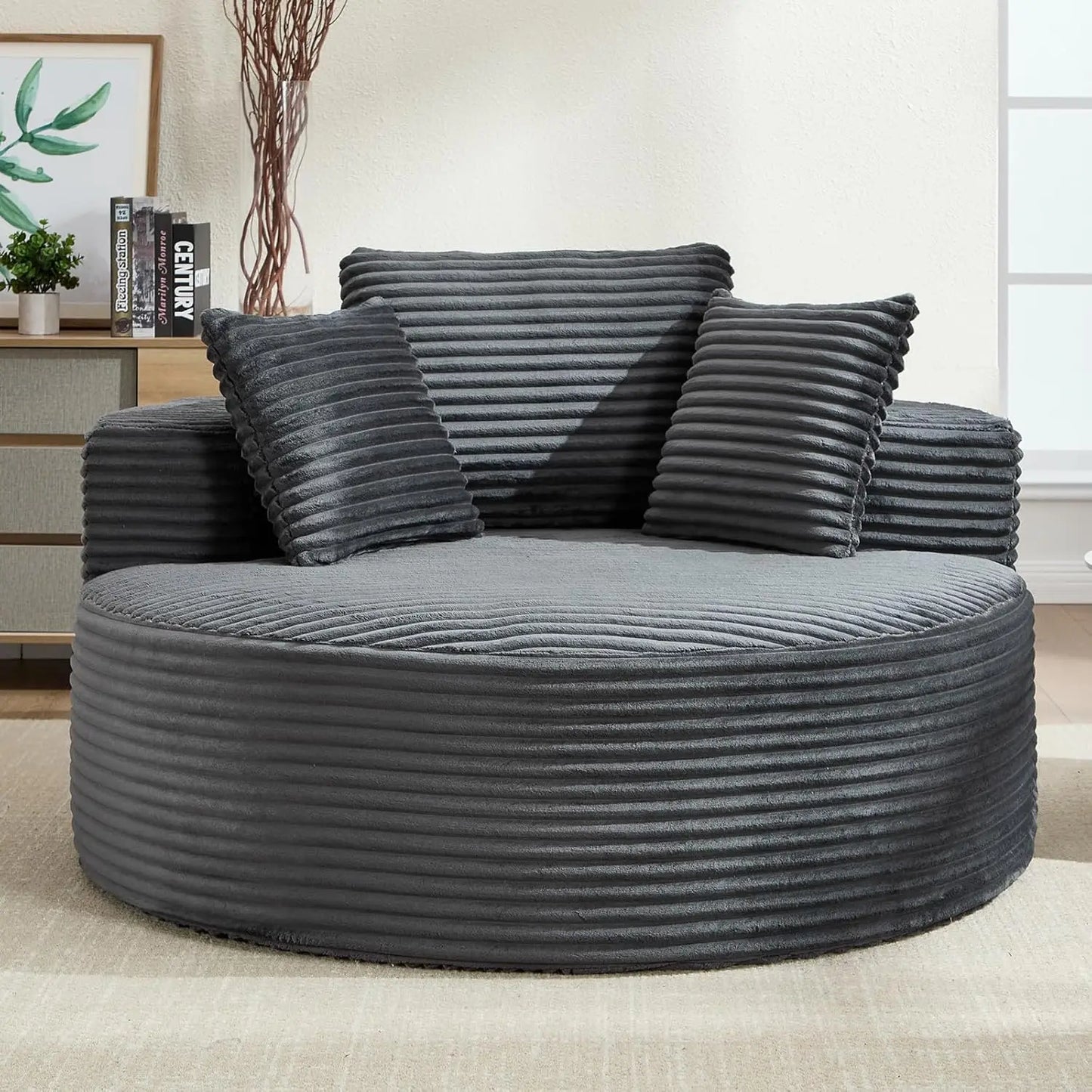 HUANZHUANG Oversized Lounge Chair Sofa Bed With Luxurious Upholstery AntislipGrip