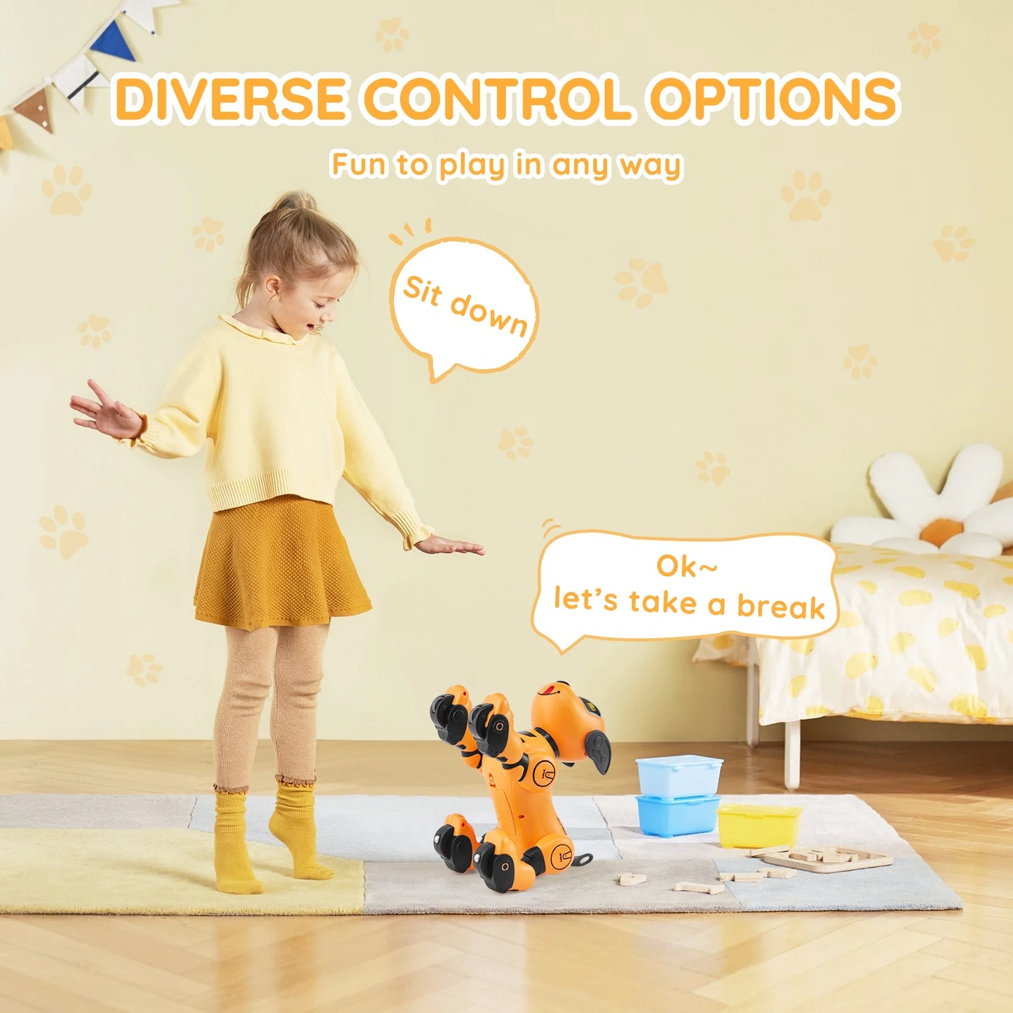 SucceBuy Remote Control Robot Dog Toy Smart Dancing Pet