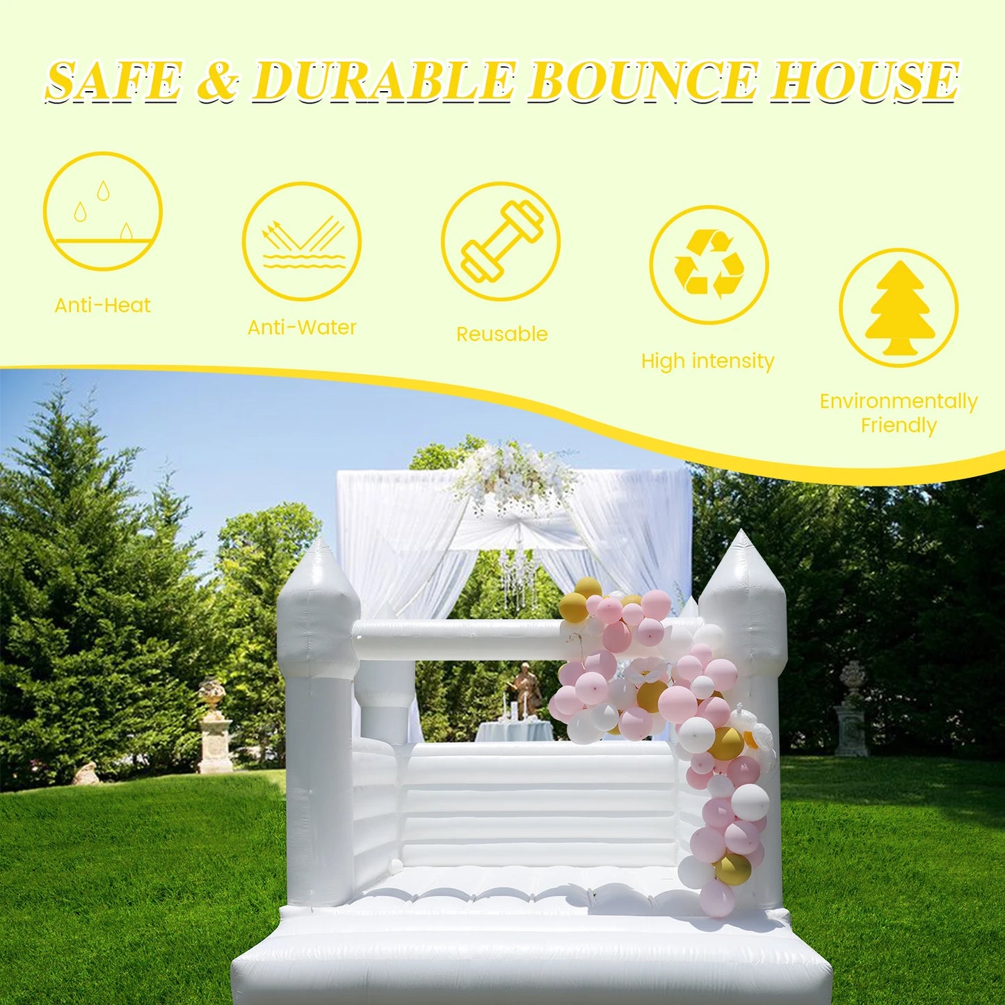 RTS Inflatable Giant Bounce House Castle For Kids Parties