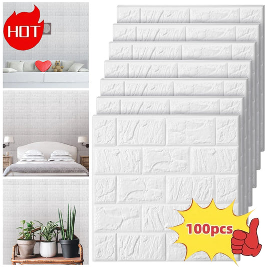 3D Peel And Stick Wall Panels 100 Piece Set