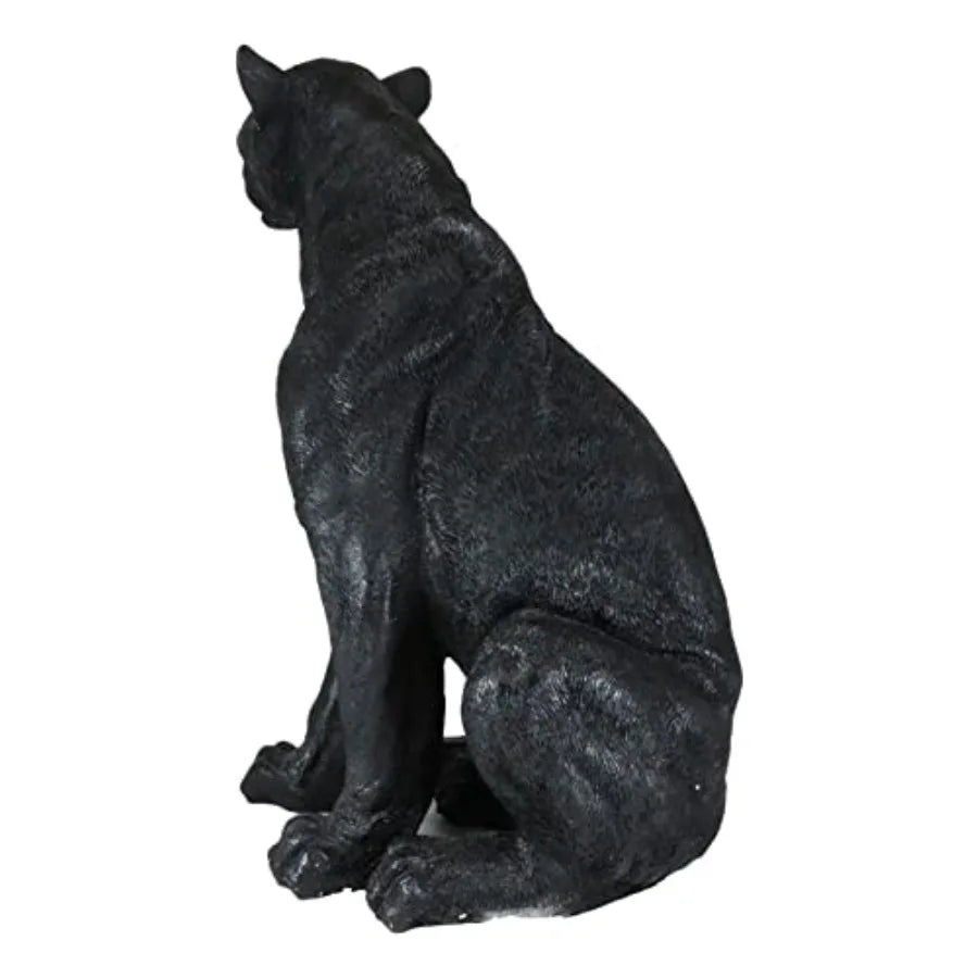 SHXI Realistic Sitting Panther Statue for Home Decor