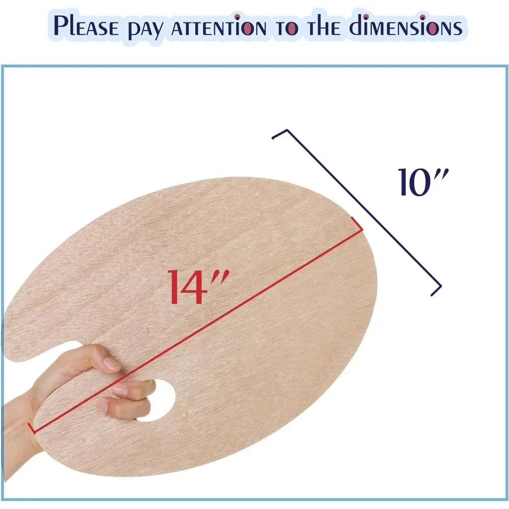 Hign Concerned Wooden Painting Palettes 2 Pack Thumb Hole