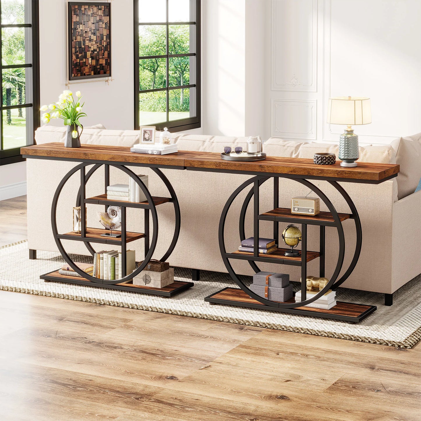 Tribesigns Console Table 4 Tier Entryway Sofa Table For Living Room