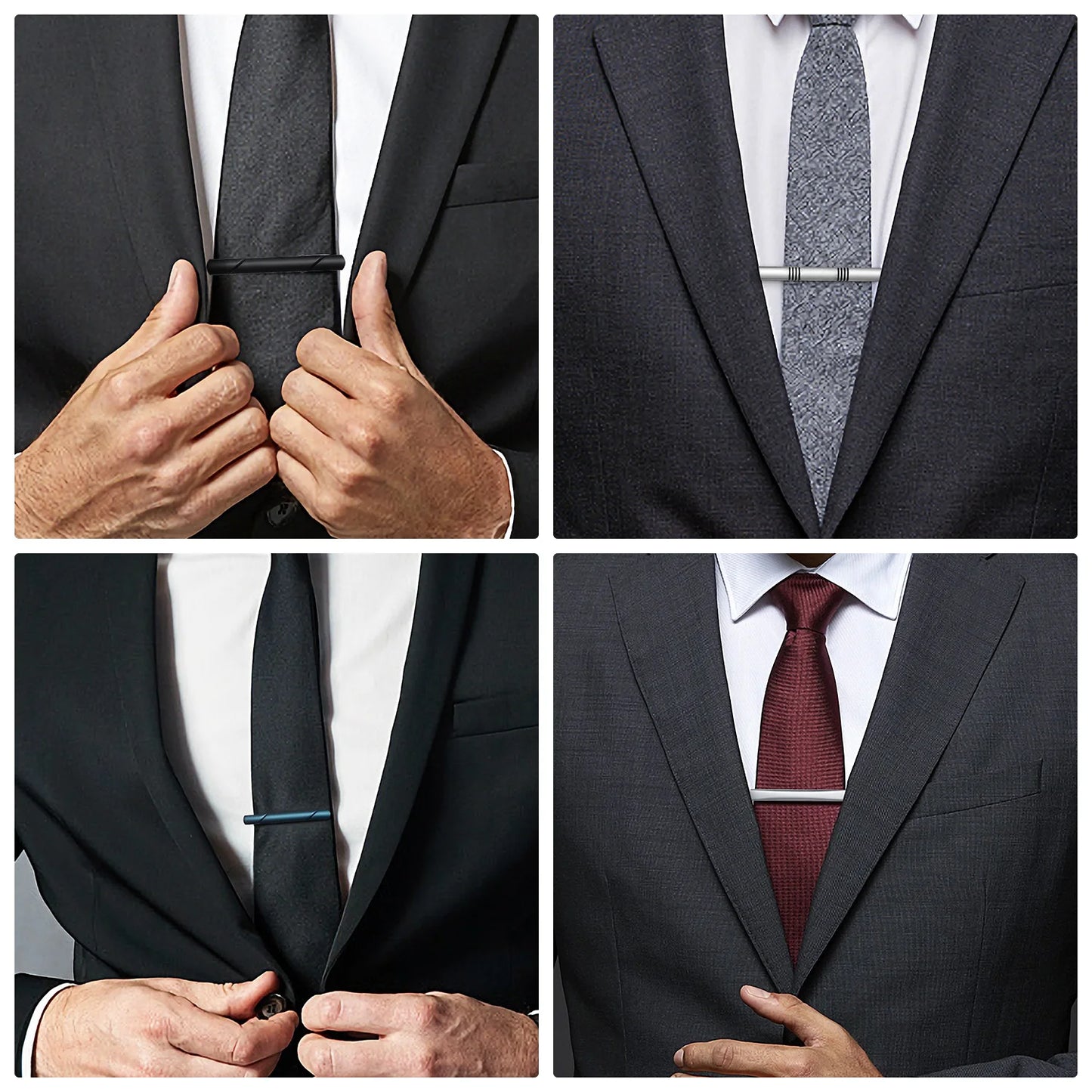 UJOY Minimalist Tie Clip For Men Cuff Pin Lawyer Style