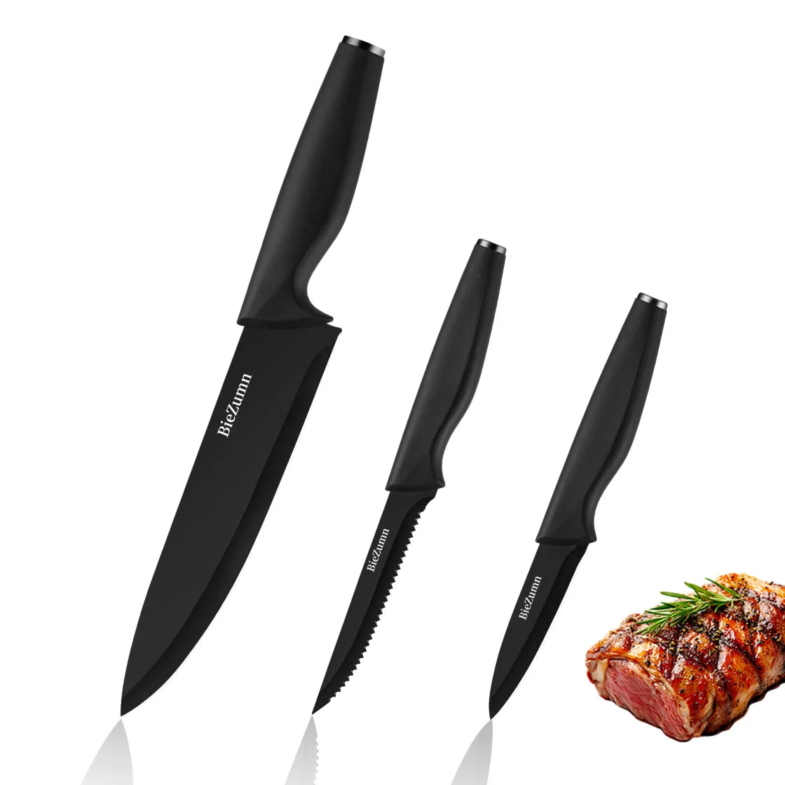 Mothe Knife Set With Built In Sharpener And Cutting Board German Stainless Steel