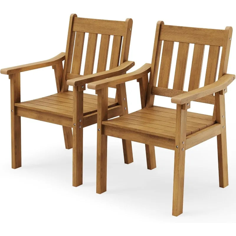 All Weather Outdoor Dining Chairs Set Of 2 Plastic Patio