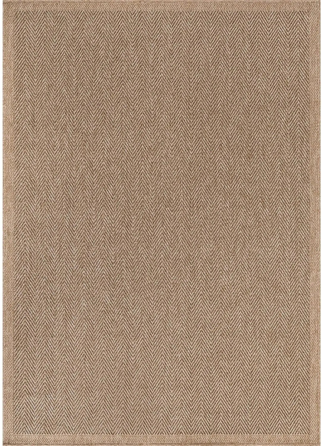 Natural Fiber Seagrass Herringbone Area Rug for Indoor Outdoor