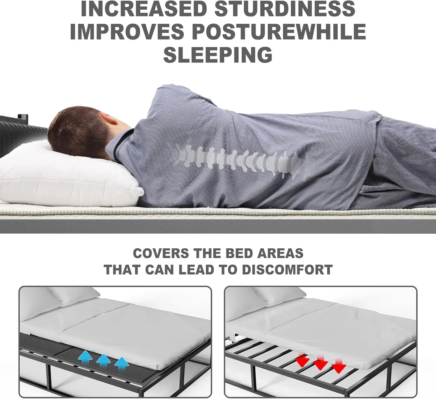 Lightweight Folding Spring Box Bunkie Board Bed Support