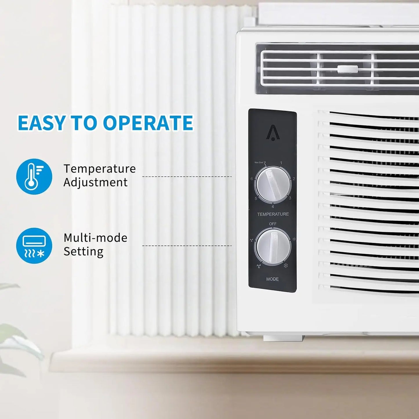 Acekool Window Air Conditioner With Remote For Quiet Rooms