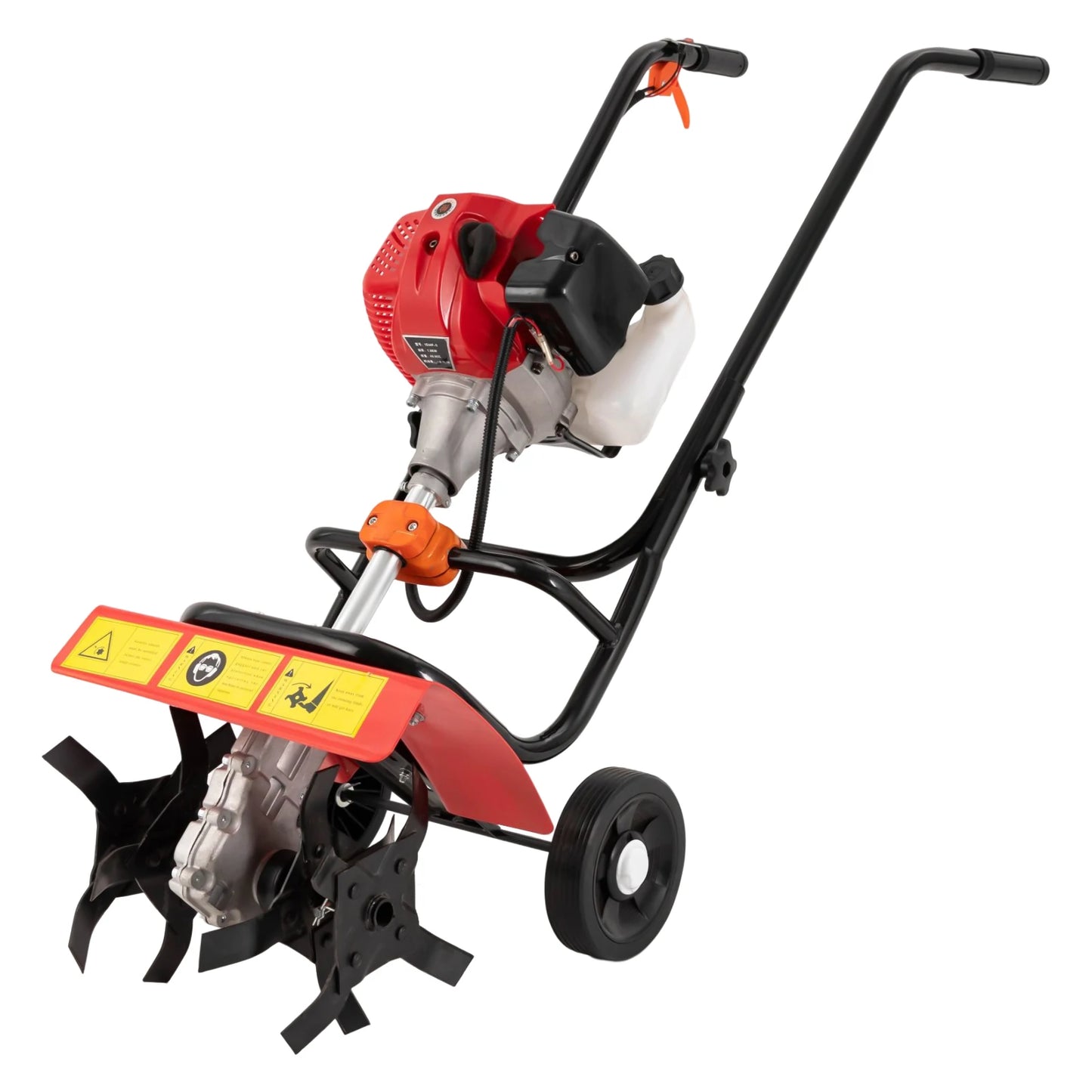 CNCEST 1.9kW Two-Stroke Gas Powered Garden Tiller Rototiller Cultivator For Soil Loosening